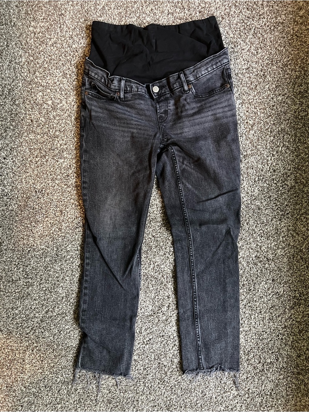 GAP Maternity Skinny Jeans in Black-Grey Wash